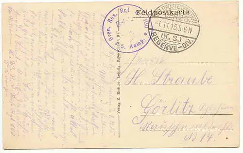 CPA Dontrien Dontrien Feldzug 1914-15 - Gesprengte Kirche 