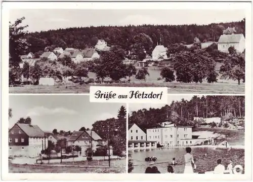 Ansichtskarte Hetzdorf-Halsbrücke Stadtteilansichten 1977