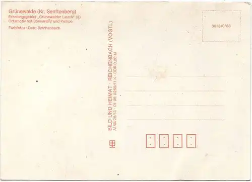 Ansichtskarte Grünewalde-Lauchhammer Gruß aus... 1988