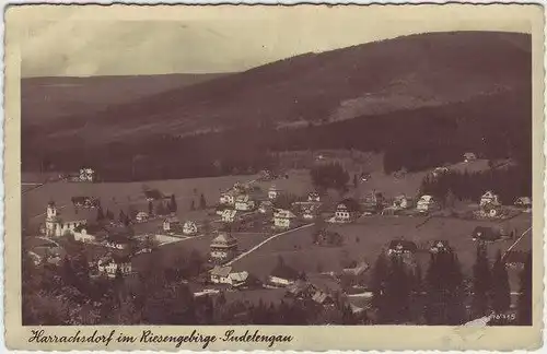 Harrachsdorf Harrachov Stadtansicht (Im Riesengebirge -Sudetengau) 