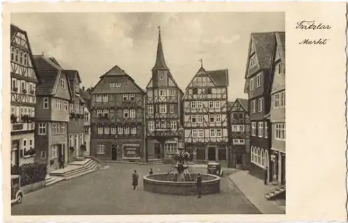 Ansichtskarte Fritzlar Markt 1933