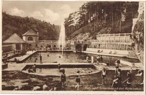 Ansichtskarte Pottenstein Kur- und Schwimmbad 1930