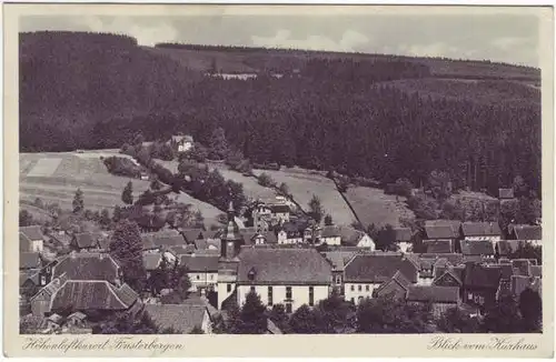 Ansichtskarte Finsterbergen-Friedrichroda Blick vom Kurhaus 1931