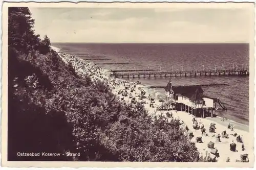 Ansichtskarte Koserow Strand 1950