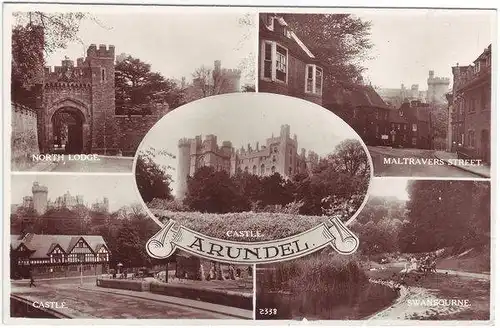 Postcard Arundel Teilansichten 