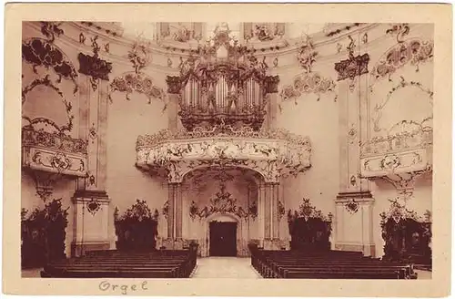 Ansichtskarte Ettal Kloster Ettal-Orgel 1925
