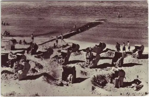 Ansichtskarte Zingst Strand 1958