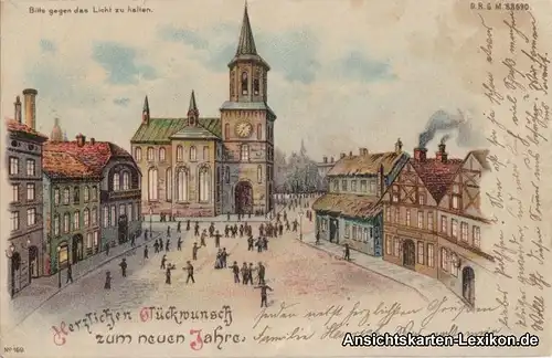 Ansichtskarte  Herzlichen Glückwunsch zum neuen Jahre. 1898 