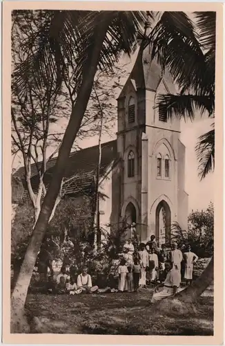 Postcard Pandur Ährenlesekirche in Pandur (Ostindien) 1940