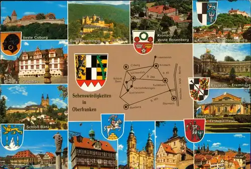 Ansichtskarte .Bayern Sehenswürdigkeiten in Oberfranken 1998