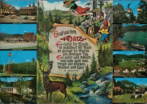 Deutschland Goslar, Bad Harzburg - Seilbahn, Torfhaus, Odertalsperre, Braaunlage - Seilbahn uvm. 1965