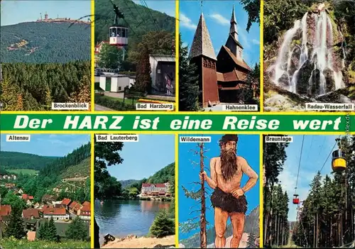 Deutschland Brockenblick, Bad Harzburg - Seilbahn, Radau - Wasserfall, Braunlage - Seilbahn 1983