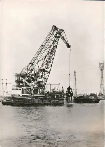 Ansichtskarte Deutschland Schwimmende Portalkräne 1965/1970