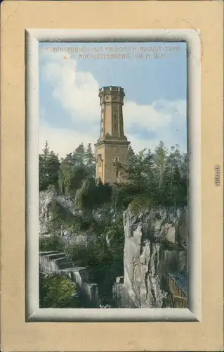 Rochlitz Rochlitzer Berg - Porphybruch mit Friedrich-August-Turm 1911 