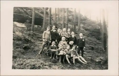 .Sachsen Jugendgruppe Wandern, Sächsische Schweiz 1930 Privatfoto
