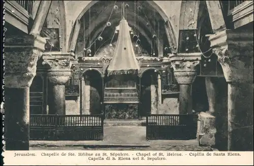 Postcard Jerusalem Jeruschalajim (רושלים) Chapel of St. Helene 1918