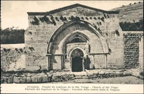 Postcard Jerusalem Jeruschalajim (רושלים) Church of the Virgin 1918