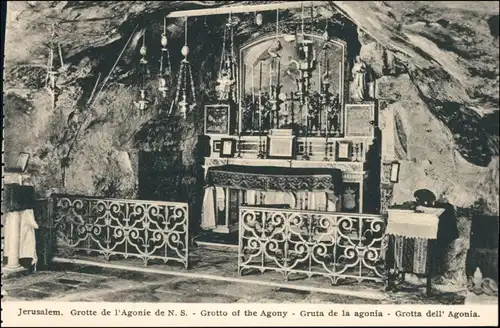 Postcard Jerusalem Jeruschalajim (רושלים) Grotto of the Agony 1918