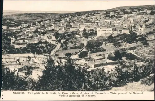 Postcard Nazareth Vue prise de la route de Cana 1915