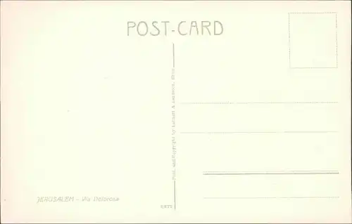 Postcard Jerusalem Jeruschalajim (רושלים) Via Dolorosa - Esel 1929 