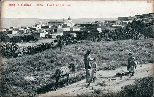 Postcard Kana (Galiläa) Partie an der Stadt 1909 