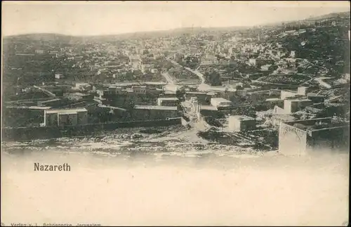 Postcard Nazareth Blick auf die Stadt 1907 