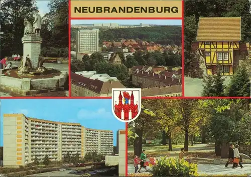 Neubrandenburg Mudder-Schulten-brunnen, Ostvorstadt, Einsteinstraße g1988