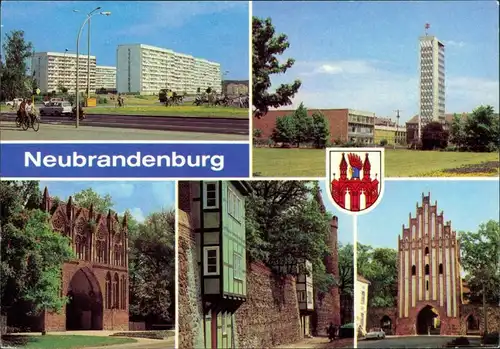 Neubrandenburg Leninstraße, Karl-Marx-Platz Haus der Kultur g1980