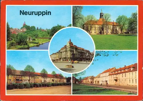 Neuruppin Ruppin Wilhelm-Pieck-Straße, OdF-Platz Ecke Karl-Marx-Straße g1984