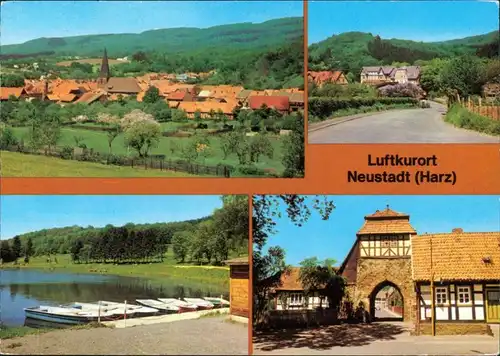 Neustadt (Harz) Teilansicht, Kurhaus, Gondelteich, Torstraße g1981