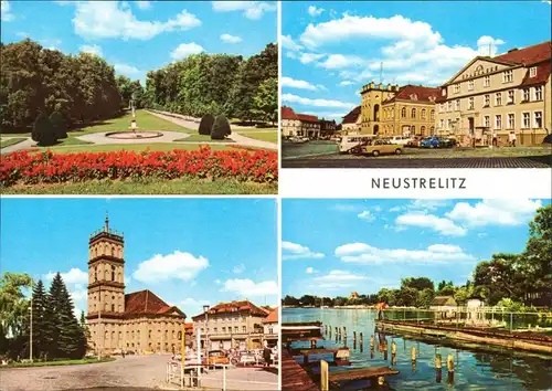 Neustrelitz Stadtpark, Rathaus am Markt, Marktplatz Zierker See 1980