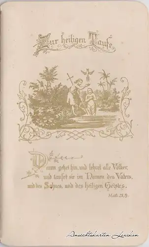 Ansichtskarte  Vertrauen auf Gott - Taufe 1902