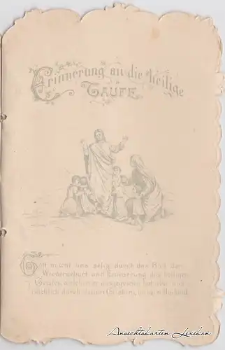 Ansichtskarte  Andenken an die Heilige Taufe (Heftchen) 1902