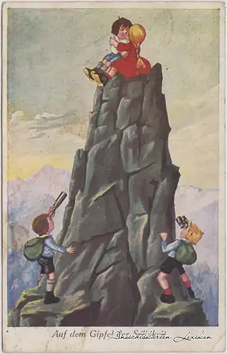 Ansichtskarte  Auf dem Gipfel der Seligkeit. 1927