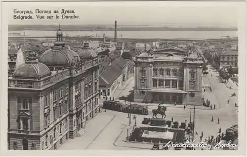 Belgrad Beograd (Београд) Vue sur le Danube/Blick auf die Donau 1918 