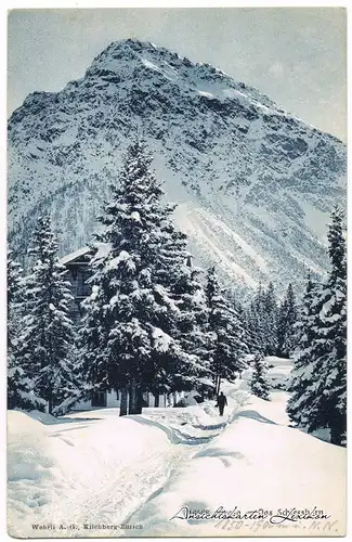 Ansichtskarte Arosa Winterpartie am Schiesshorn 1907