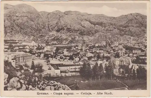 Postcard Cetinje Alte Stadt 1936 