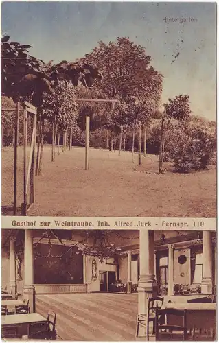 Senftenberg (Niederlausitz) 2- Bild Gatshof zur Weintraube, Inhaber Alfred Jurk -Fernspr. 110 1914