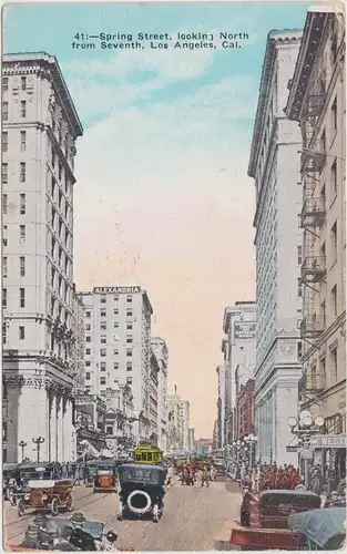 Los Angeles Los Angeles Spring Street, looking North from Seventh 1927