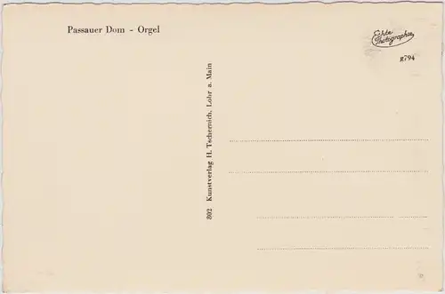 Ansichtskarte Passau Orgel im Passauer Dom 1930