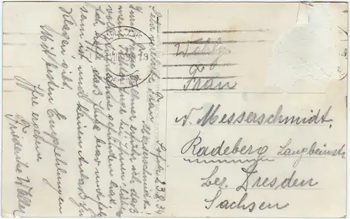 Postcard Sofia София Straße - Blick über die Stadt 1934 