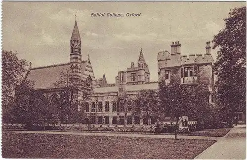 Postcard Oxford Balliol College 1920