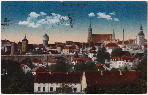 Ansichtskarte Bautzen Budyšin Blick auf Bautzen 1914