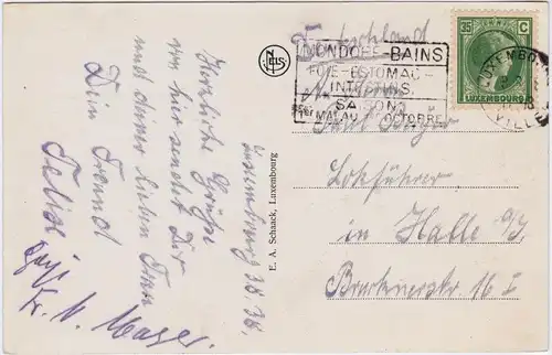 Postcard Luxemburg Panorama 1938