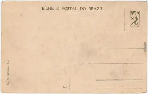 Postcard Rio de Janeiro Praia do Flammengo 1914 