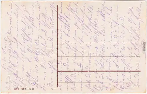  In Treue Dein! Diese Rose pflück' ich hier (Relief/Goldrand) 1918 Goldrand