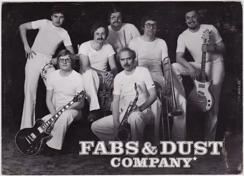Ansichtskarte  Tourenplan Karte der Band Fabs & Dust Company 1978