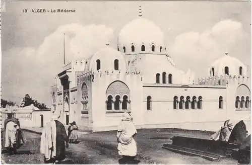 Postcard Algier دزاير La Medersa 1922 