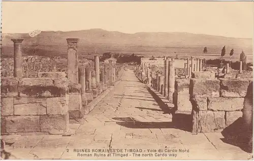 Postcard Timgad Ruines Romaines de Timgad 1922