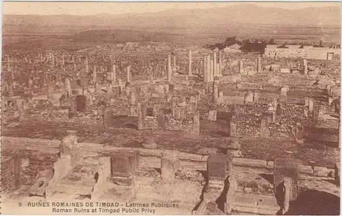 Postcard Timgad Ruinen de Timgad - Latrines Publiques 1922